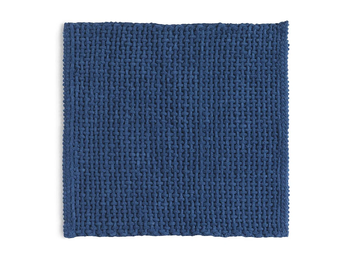 Tapis De Salle De Bain 50X50 Bleu En Coton Et Microfibre  | Frangipani