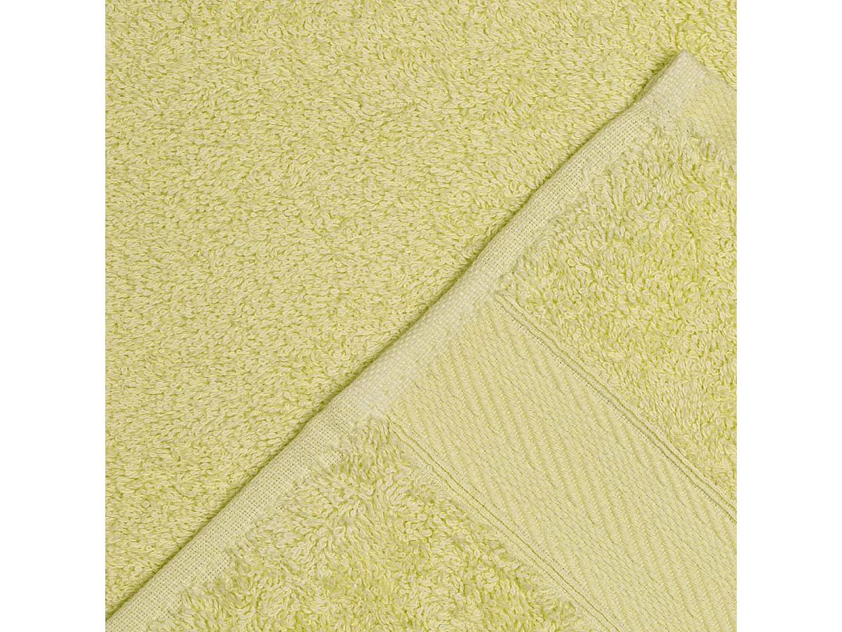 Ensemble Coordonné De 3 Pièces De Serviettes De Bain En Coton De Couleur Céleri De Différentes Tailles | Teddy