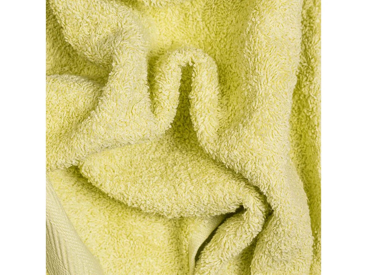 Ensemble Coordonné De 3 Pièces De Serviettes De Bain En Coton De Couleur Céleri De Différentes Tailles | Teddy