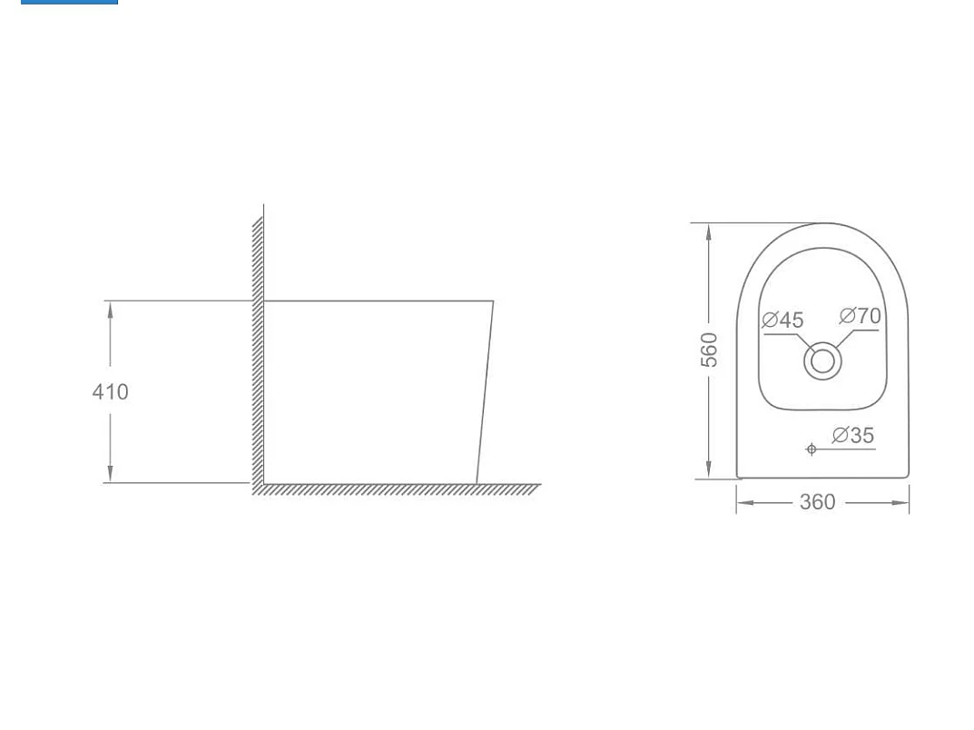 Bidet À Poser En Céramique Affleurant Rimless | Blues