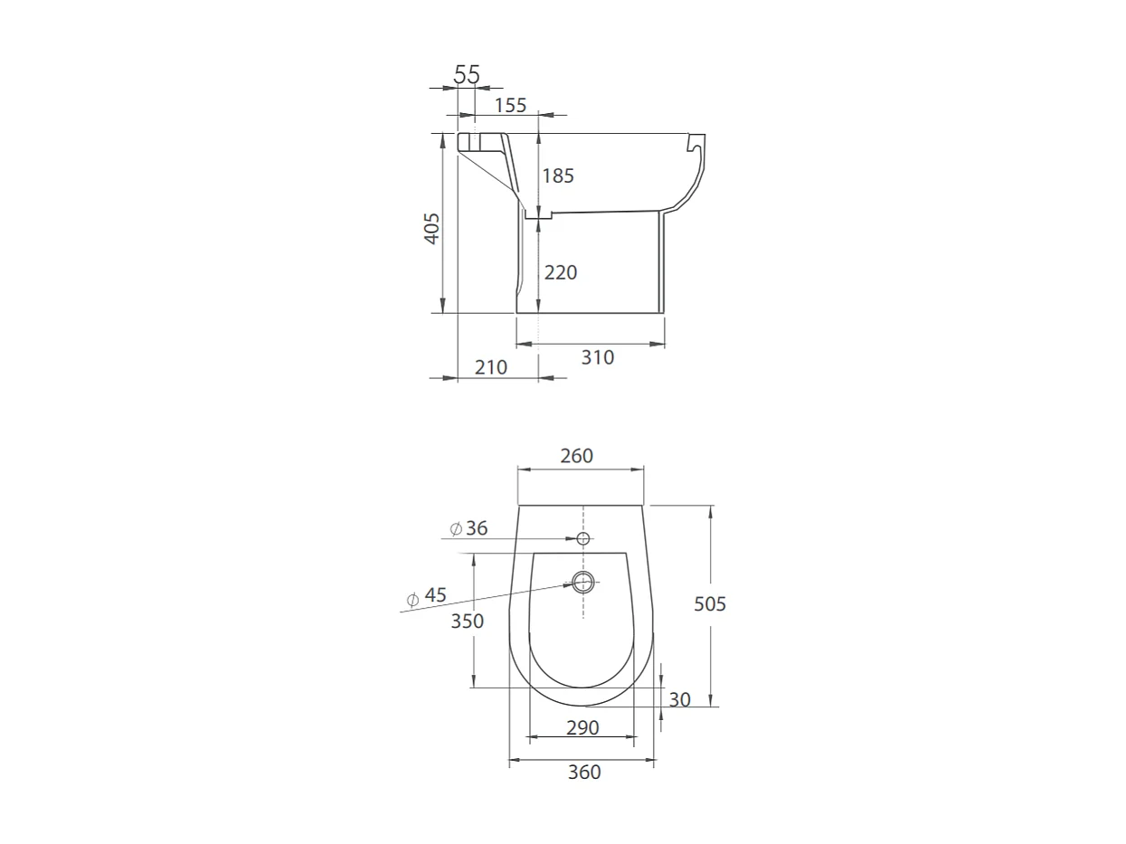 Bidet Traditionnel Avec Évacuation Au Sol En Céramique | Cipro