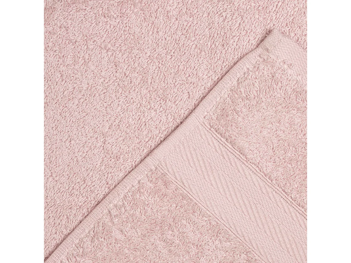 Trio De Serviettes De Différentes Tailles Invité + Visage + Serviette De Bain En Coton Rose Hortensia | Teddy