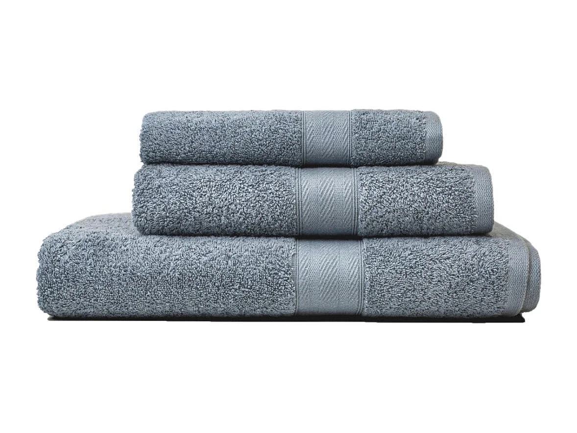 Ensemble De 3 Pièces De Serviettes Éponge En Coton De Différentes Tailles, Couleur Fer | Teddy