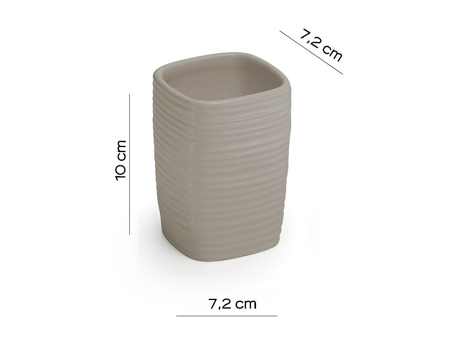 Porte-Brosse À Dents En Céramique Gris Clair | Calla