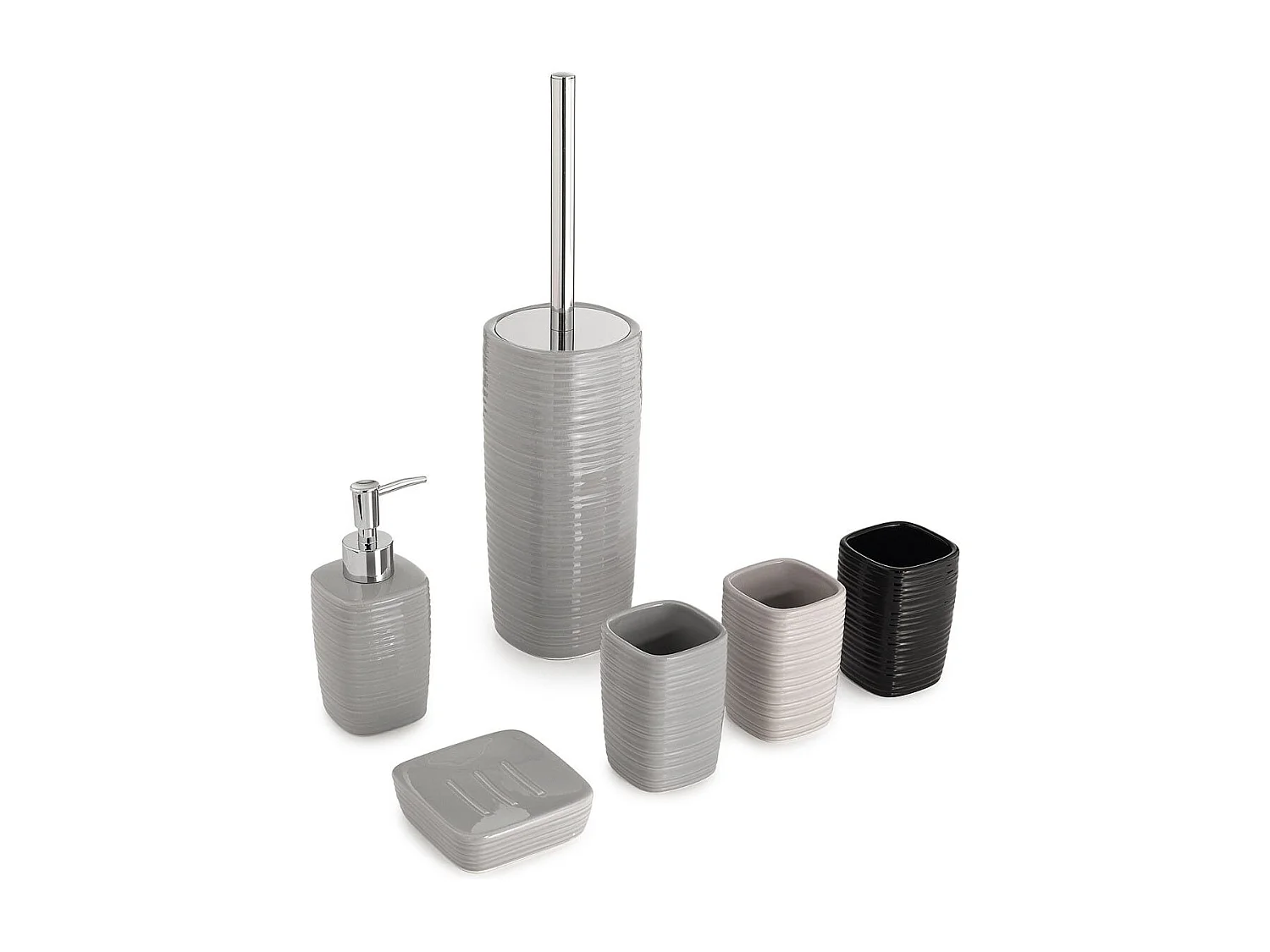 Porte-Brosse À Dents En Céramique Gris Clair | Calla