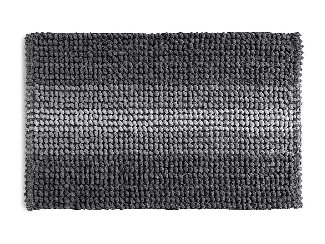 Tapis Antidérapant 50X80 Gris En Coton Et Microfibre | Benjamin