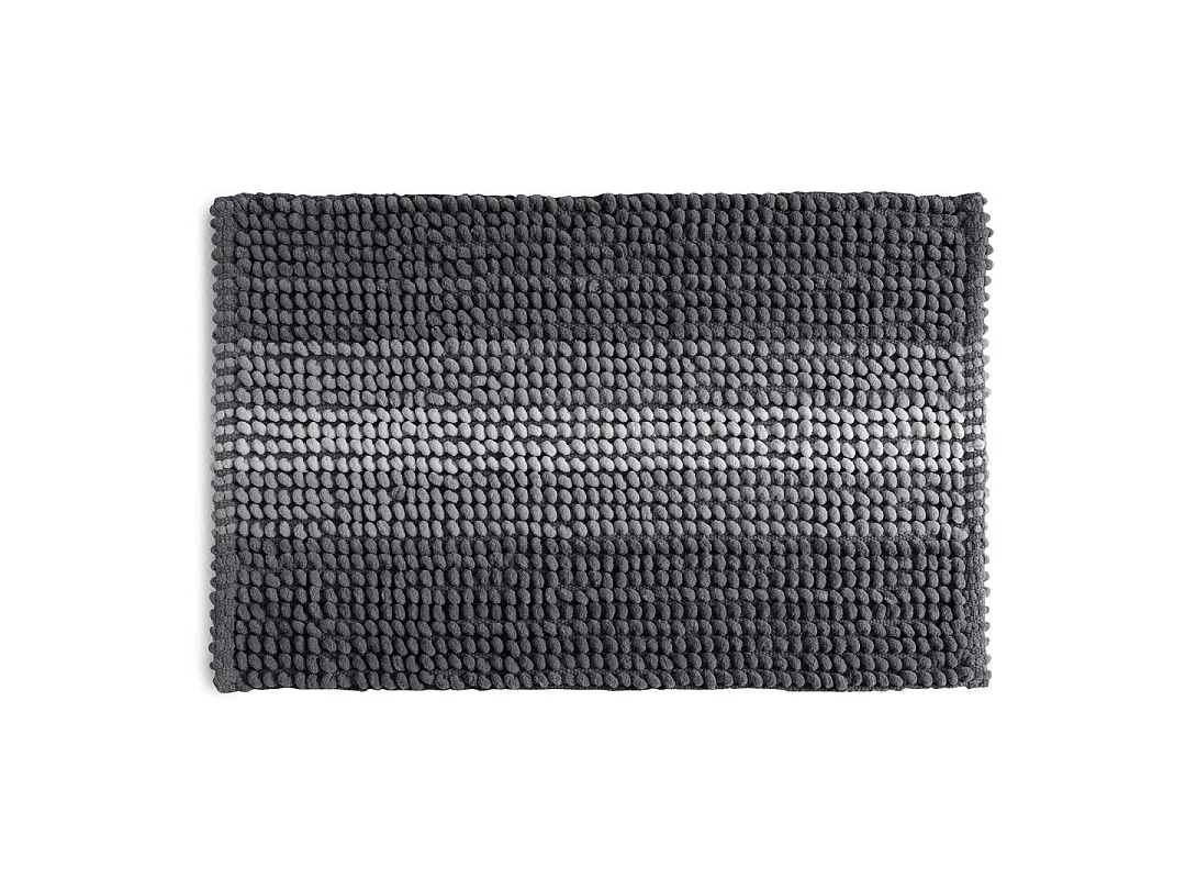 Tapis Antidérapant 50X80 Gris En Coton Et Microfibre | Benjamin
