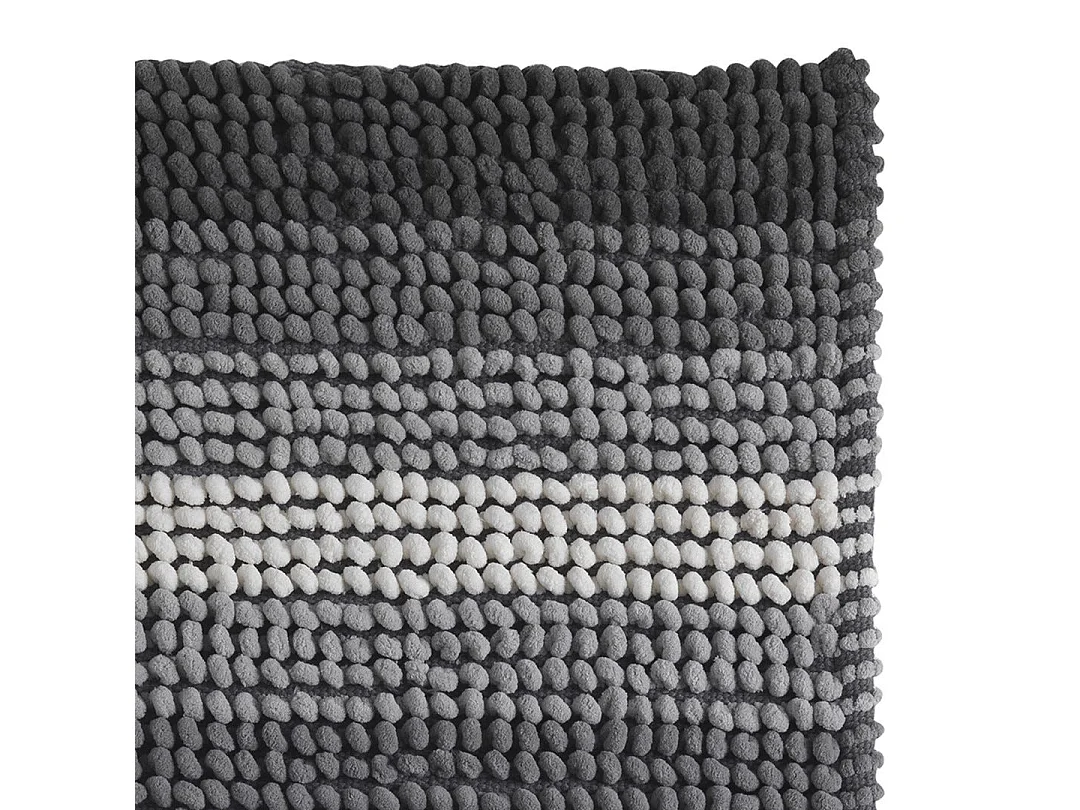 Tapis Antidérapant 50X80 Gris En Coton Et Microfibre | Benjamin