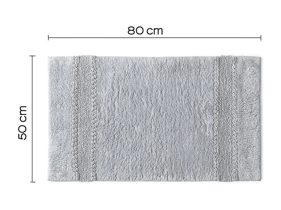 Tapis De Bain Antidérapant Gris 50X80 | Bessera