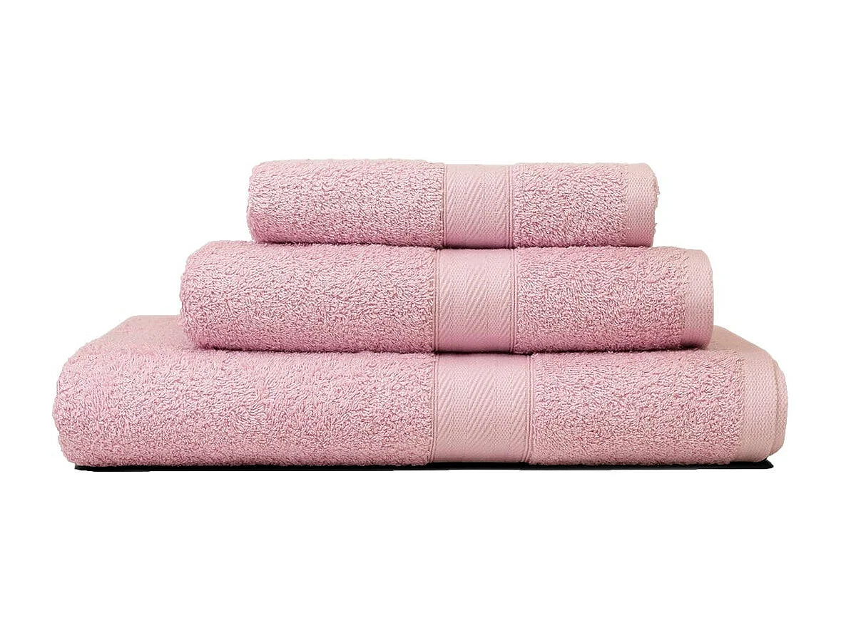 Set De 3 Serviettes De Taille Différente En Coton Rose Dahlia  | Teddy