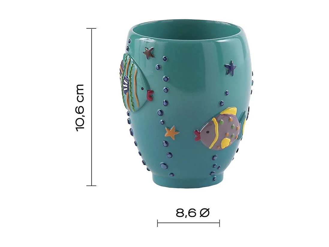 Porte-Brosse À Dents En Résine Turquoise  | Ninfea