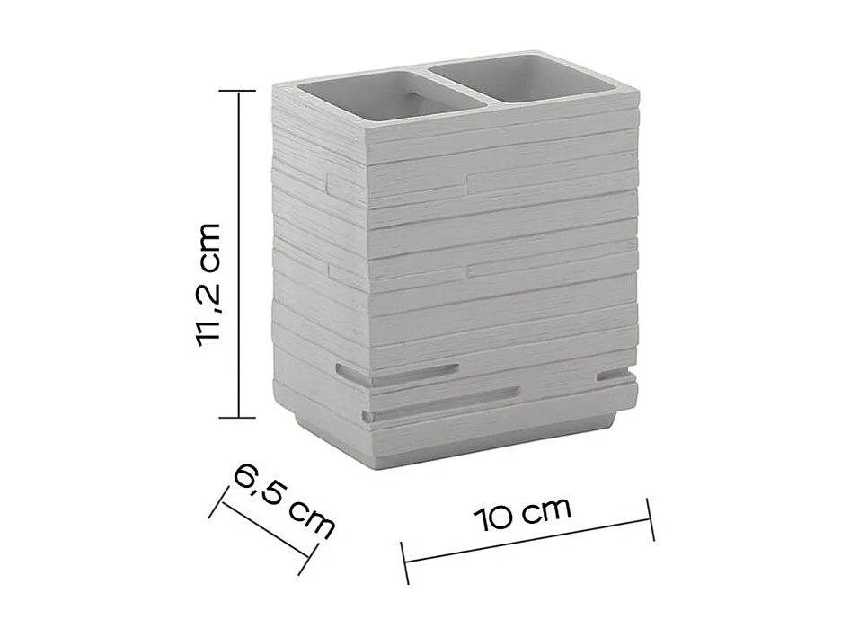 Porte-Brosse À Dents En Résine Grise | Pervinca