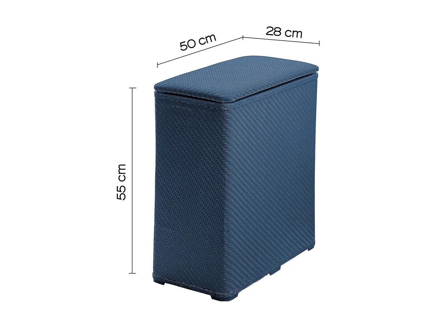 Panier À Linge En Résine Thermoplastique Bleu | Robinia