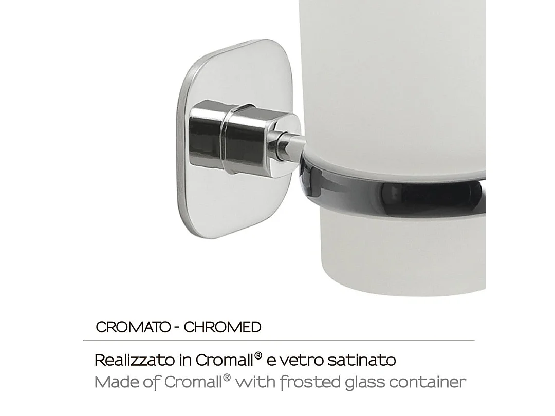 Porte-Brosse À Dents En Verre/Acier Inoxydable Chromé | Timo