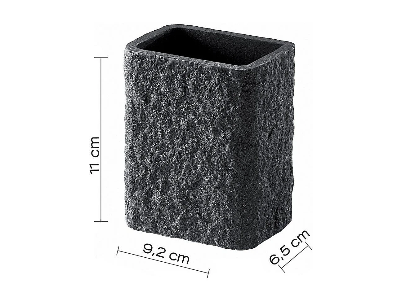 Porte-Brosse À Dents En Résine Anthracite | Gelso