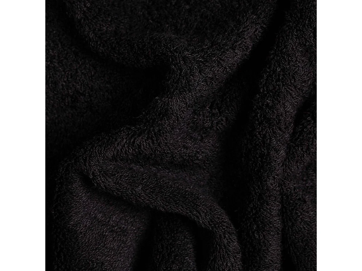 Kit Serviette De Bain Invité + Visage + Serviette En Coton Noir | Teddy