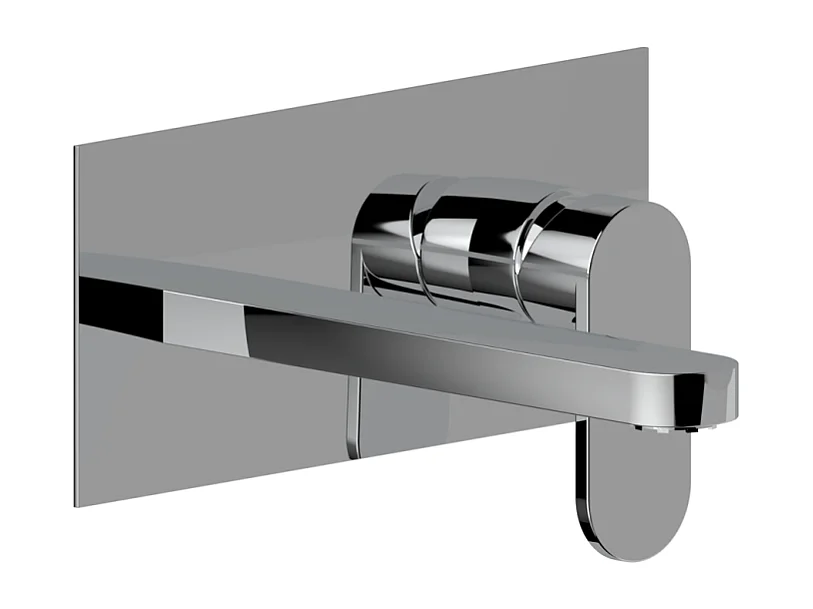 Robinet Mural Lavabo Bec 18Cm Chromé | Amalfi