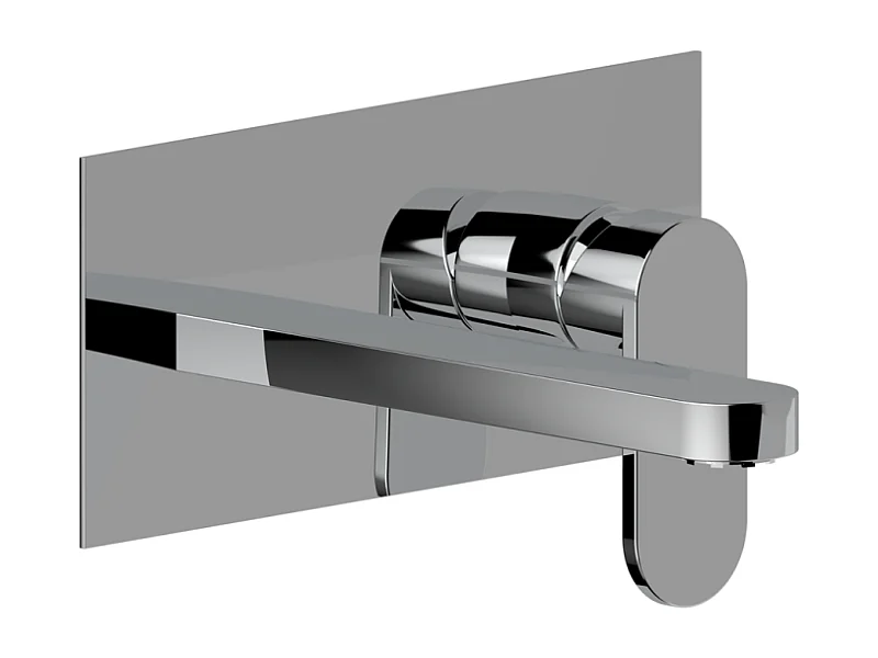 Robinet Mural Lavabo Bec 18Cm Chromé | Amalfi
