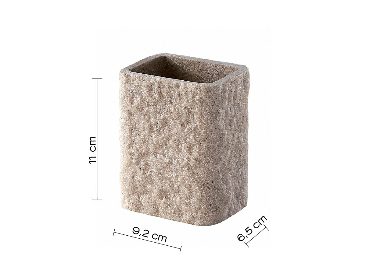 Porte-Brosse À Dents En Résine Beige  | Gelso