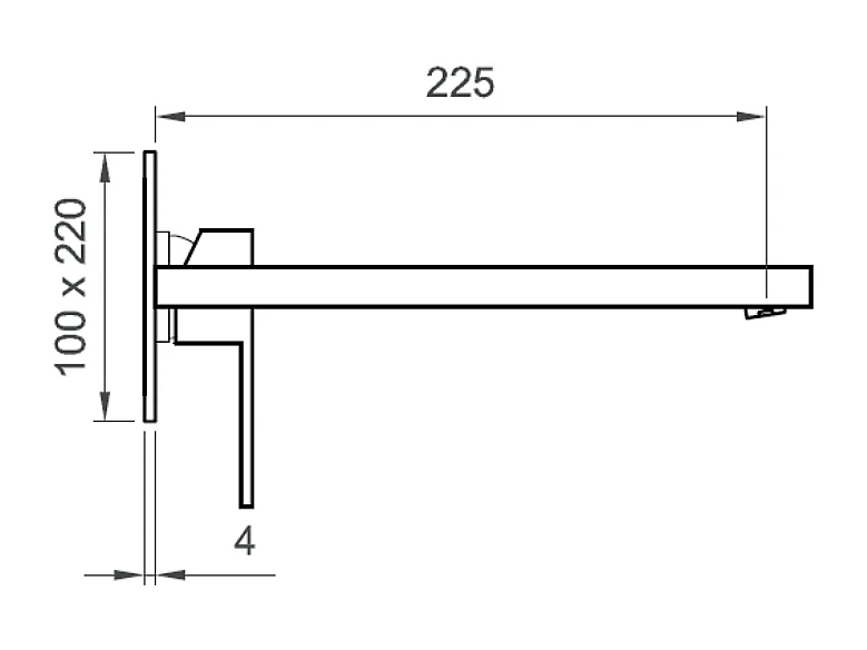 Ensemble Externe Pour Robinet Mural Chromé Avec Longue Tige | Amalfi