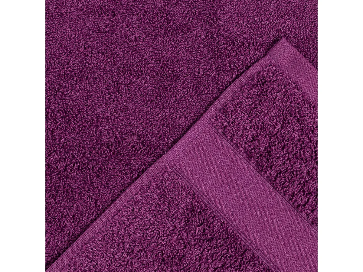 Kit 3 Serviettes Invités + Serviette Visage + Serviette De Bain Couleur Fuchsia | Teddy