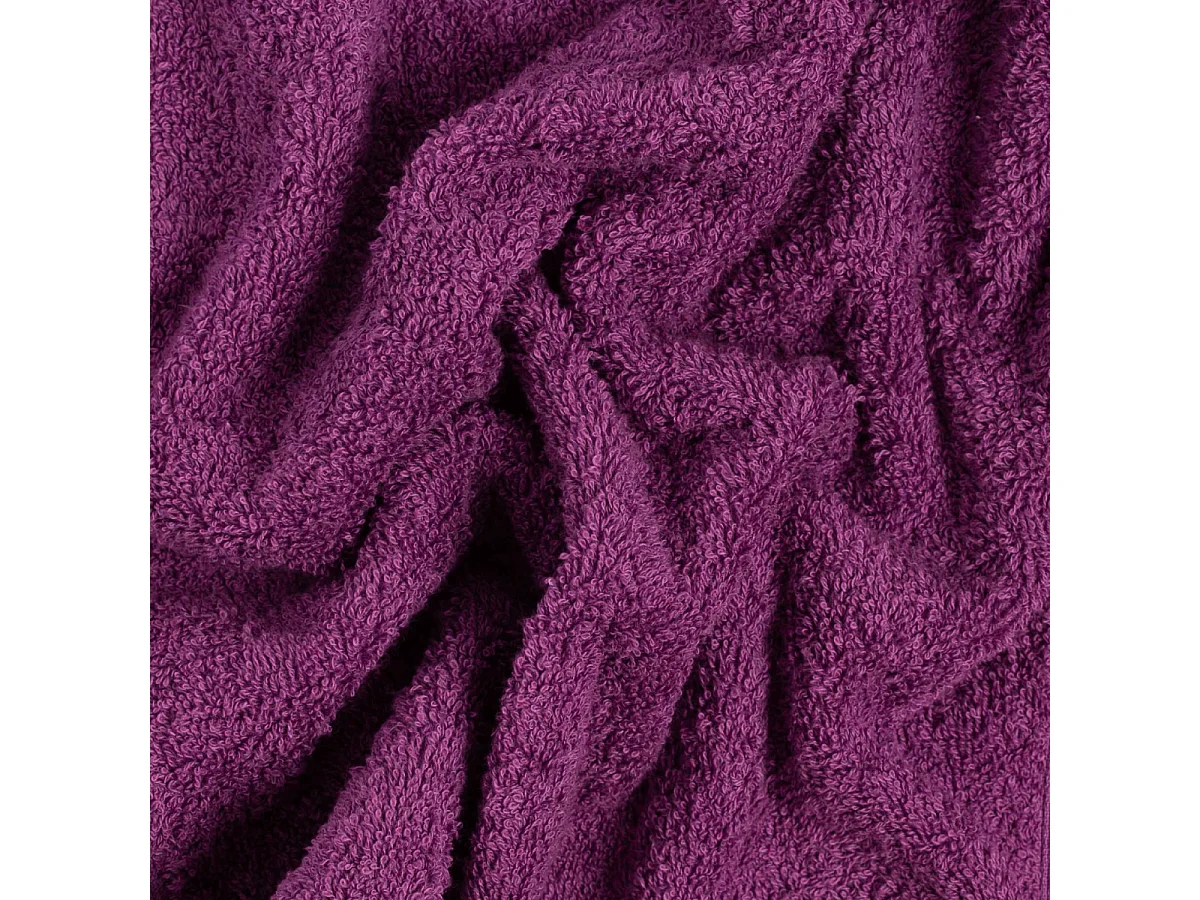 Kit 3 Serviettes Invités + Serviette Visage + Serviette De Bain Couleur Fuchsia | Teddy