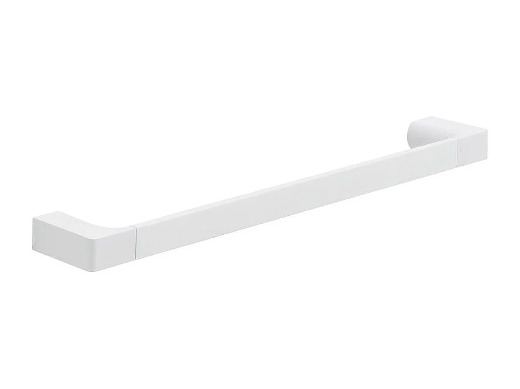 Porte-Serviettes 45 Cm Blanc Mat Laiton Chromé - Fixation Avec Vis Incluses | Giacinto