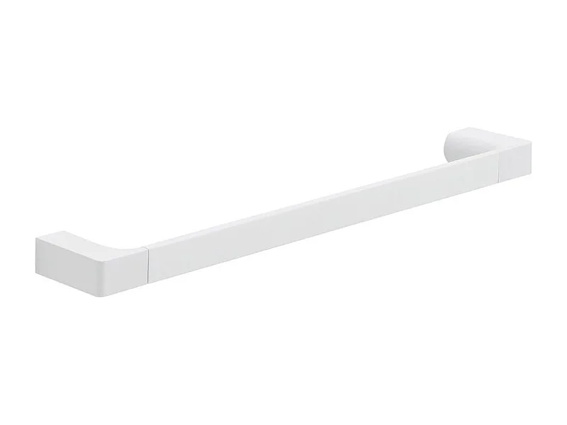 Porte-Serviettes 45 Cm Blanc Mat Laiton Chromé - Fixation Avec Vis Incluses | Giacinto