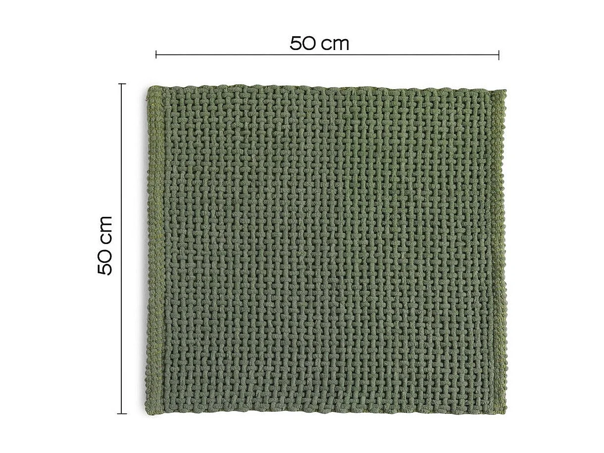 Tapis De Bain Antidérapant Vert De 50 Cm | Frangipani