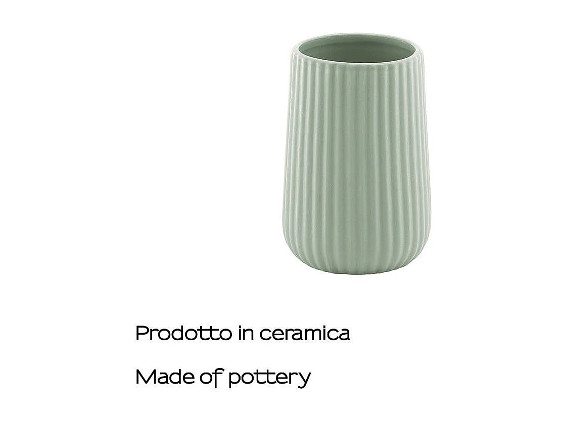 Porte-Brosse À Dents En Céramique Vert Sauge  | Malva