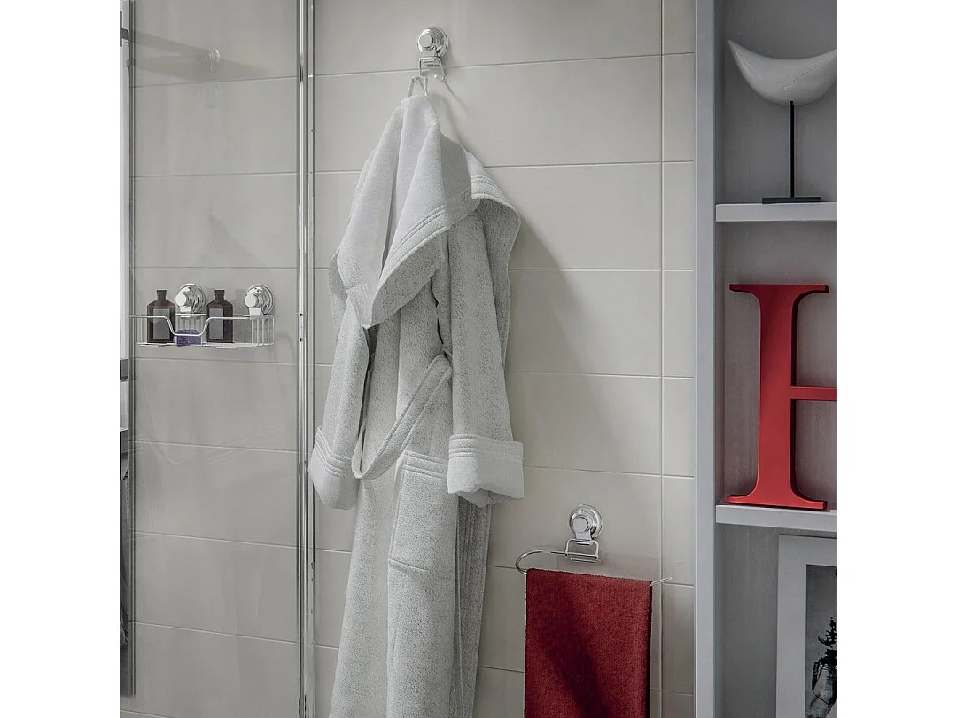 Porte-Serviette À Ventouse 30Cm Métal Chromé | Menta