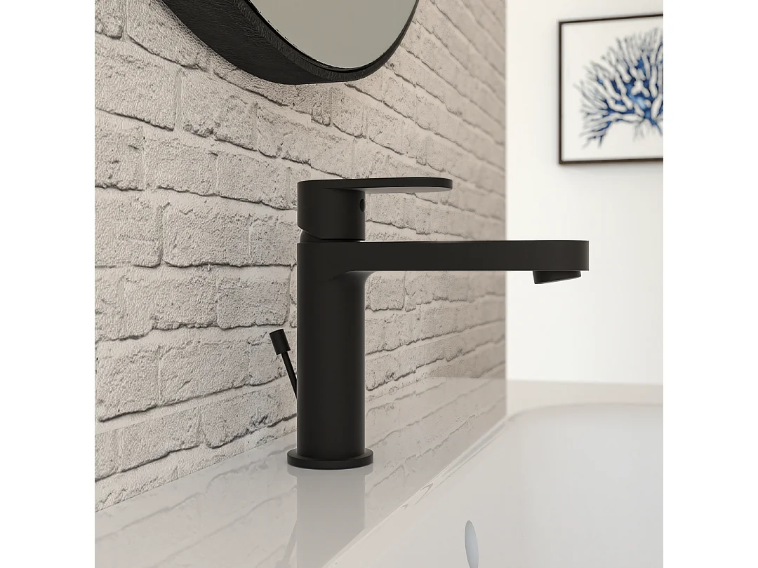 Mitigeur Pour Lavabo En Noir Mat | Amalfi