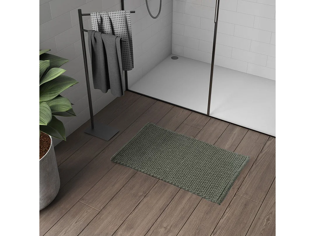 Tapis De Bain Antidérapant 50X80 Vert | Frangipani