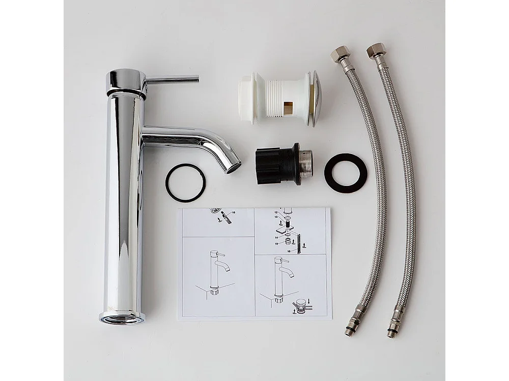 Mitigeur Avec Bec Haut Chromé Pour Lavabo D'appui | Fassa