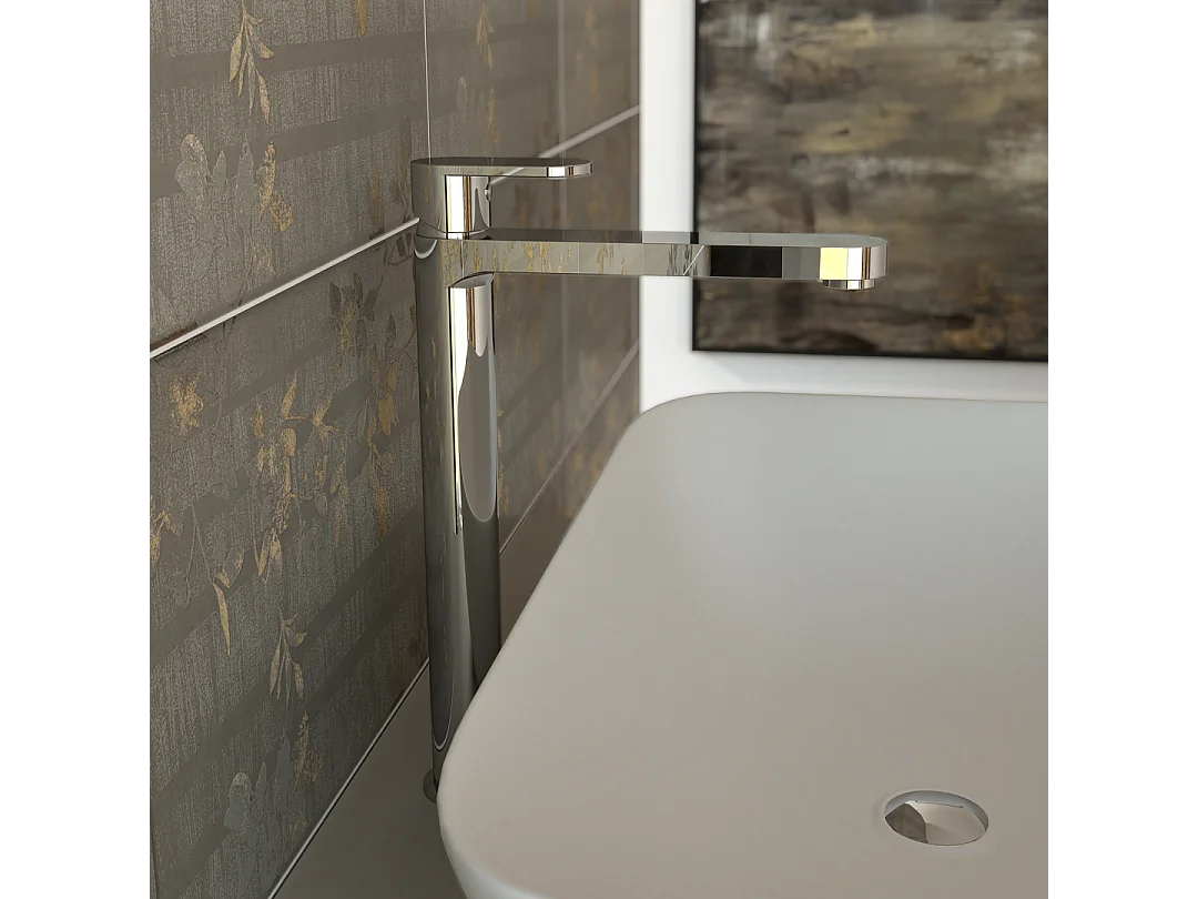 Mitigeur Haut En Laiton Chromé Pour Lavabo De Salle De Bains | Amalfi