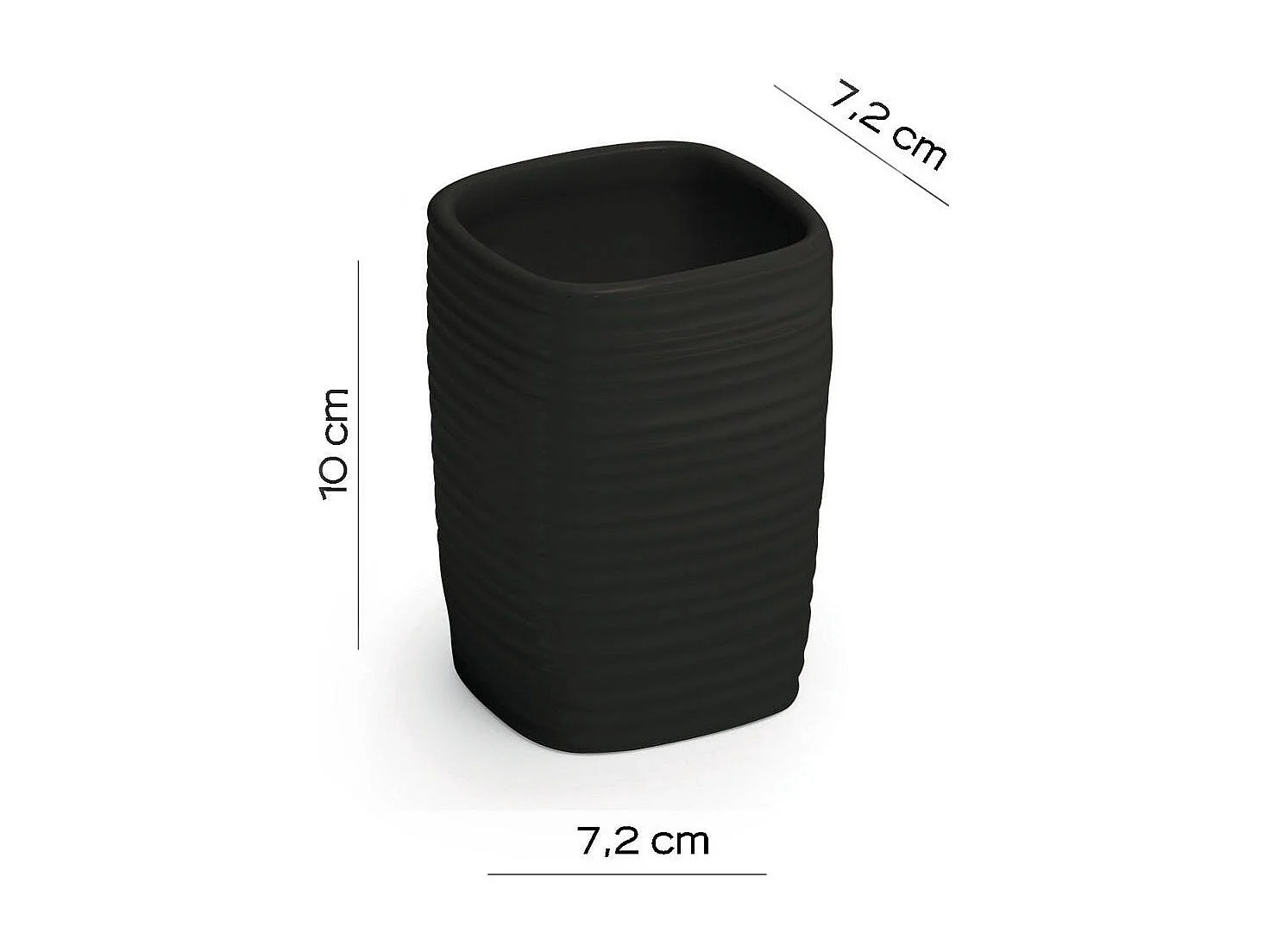 Porte-Brosse À Dents En Céramique Noire | Calla