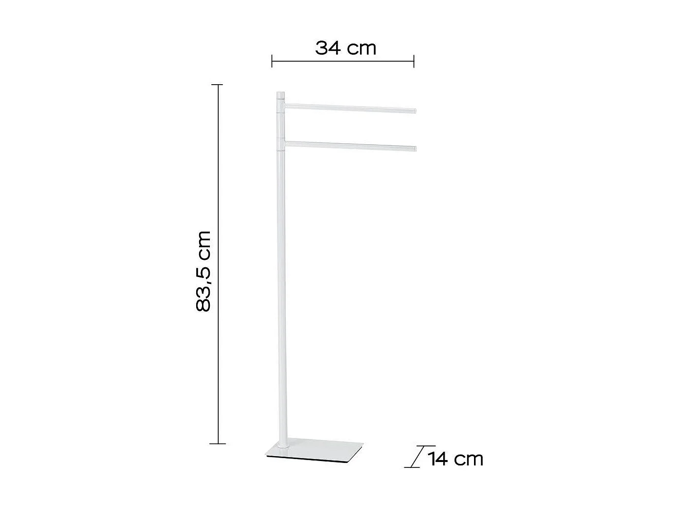 Porte-Serviettes En Acier Blanc | Silene