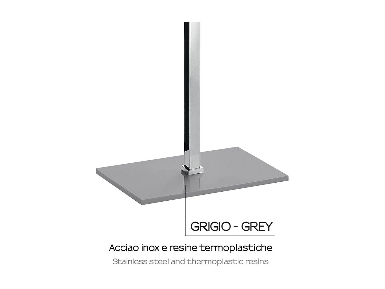 Porte-Serviettes En Acier Avec Base Grise | Arcobaleno