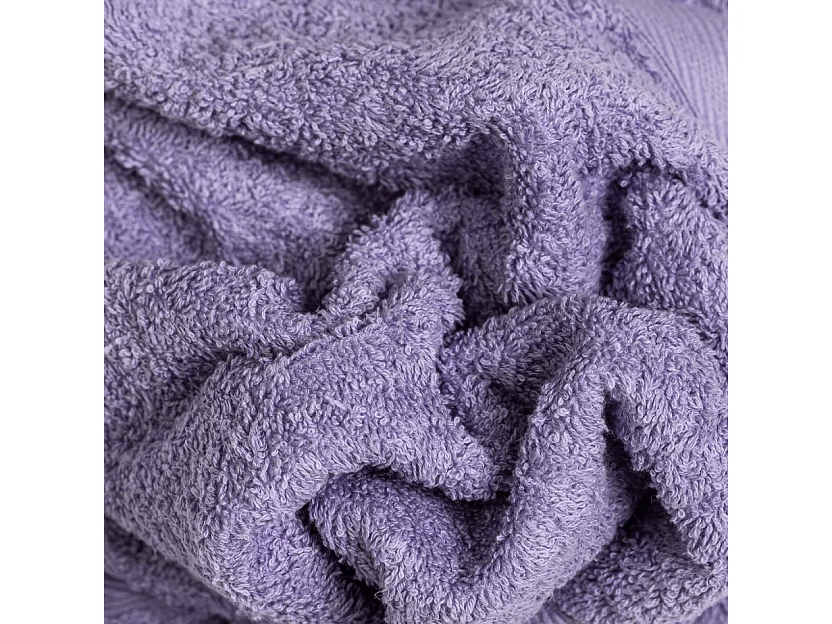Ensemble De Serviettes De Bain 3-Pièces Teddy Cotton Terry Mauve  | Teddy