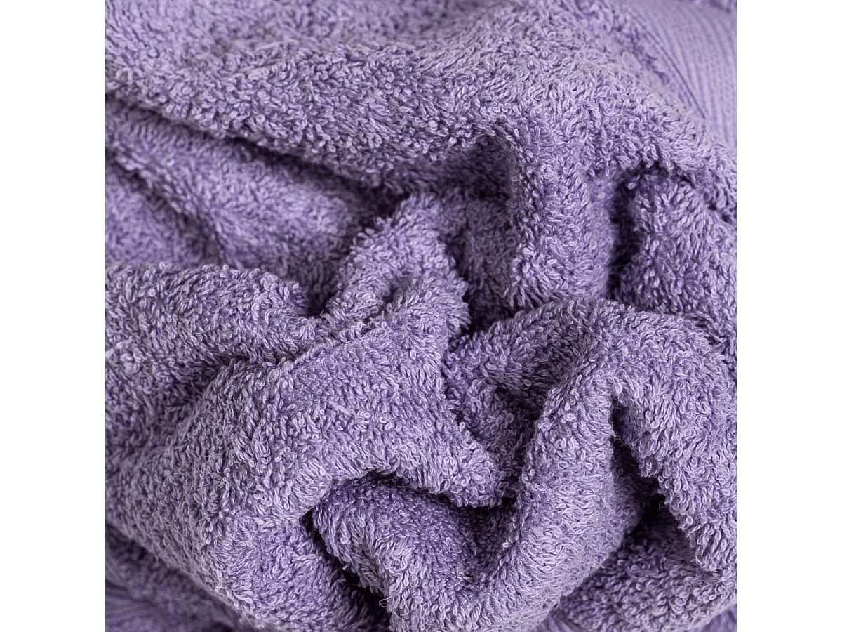 Ensemble De Serviettes De Bain 3-Pièces Teddy Cotton Terry Mauve  | Teddy