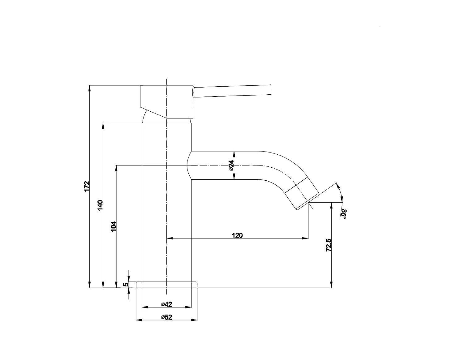 Mitigeur Pour Lavabo Finition En Noir Mat | Fassa