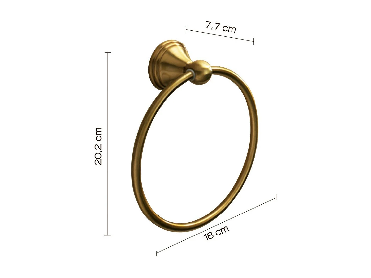 Porte-Serviettes En Acier De Couleur Bronze | Rosa