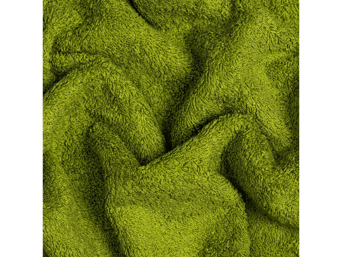 Ensemble De Serviettes De Bain Invité + Visage + Herbe Serviette Éponge Verte | Teddy