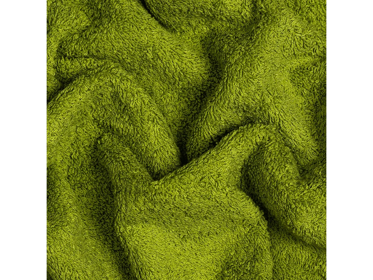 Ensemble De Serviettes De Bain Invité + Visage + Herbe Serviette Éponge Verte | Teddy