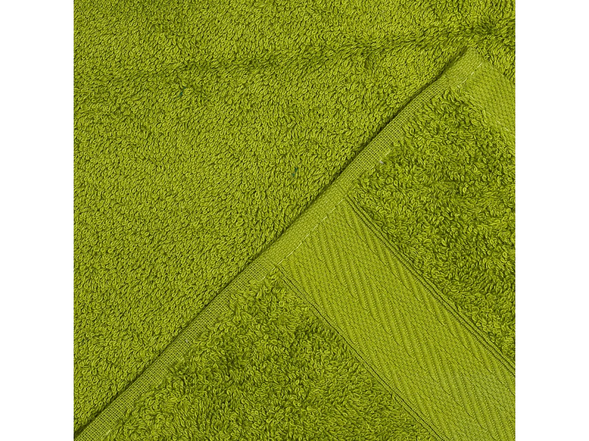 Ensemble De Serviettes De Bain Invité + Visage + Herbe Serviette Éponge Verte | Teddy