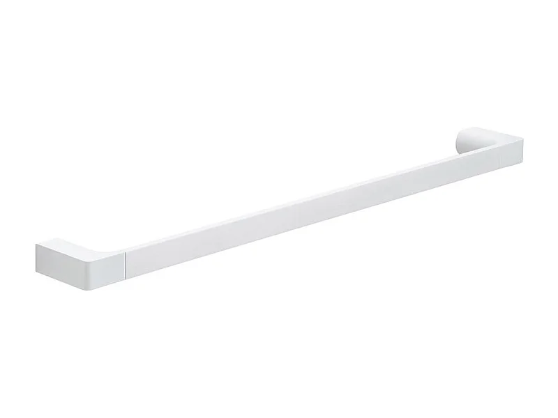 Porte-Serviettes 60 Cm Blanc Mat Laiton Chromé - Fixation Avec Vis Incluses | Giacinto