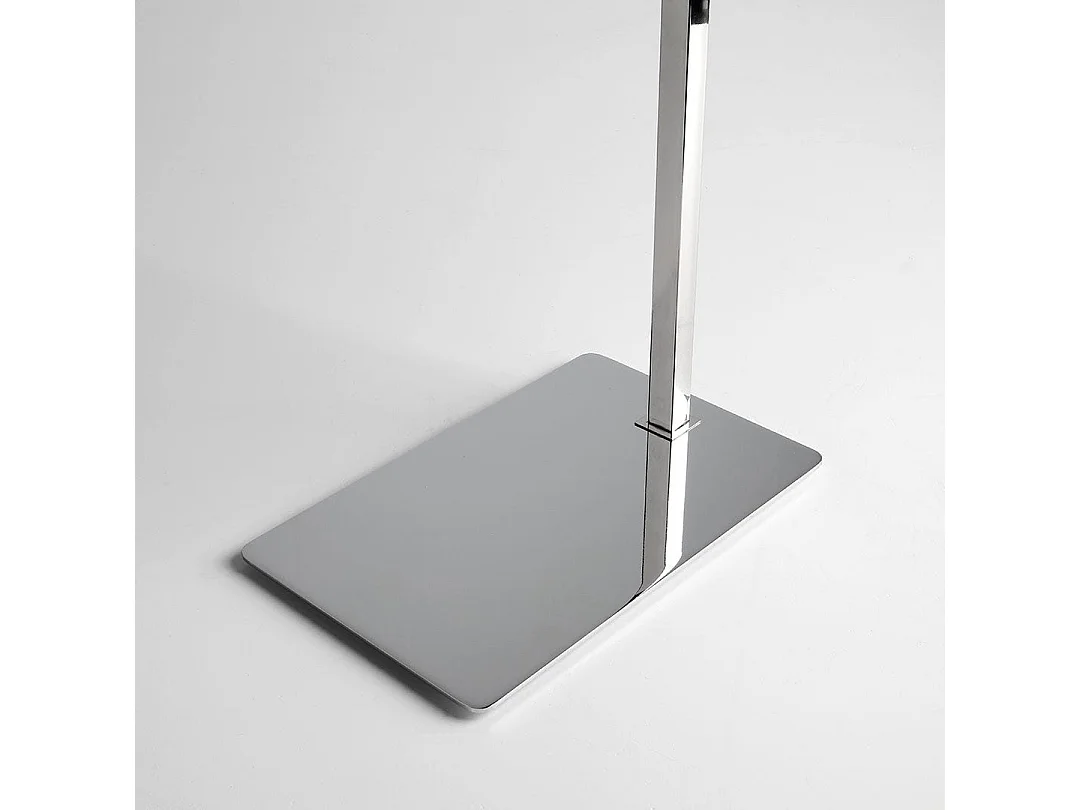 Porte-Serviettes De Sol À 2 Bras Avec Structure Chromée