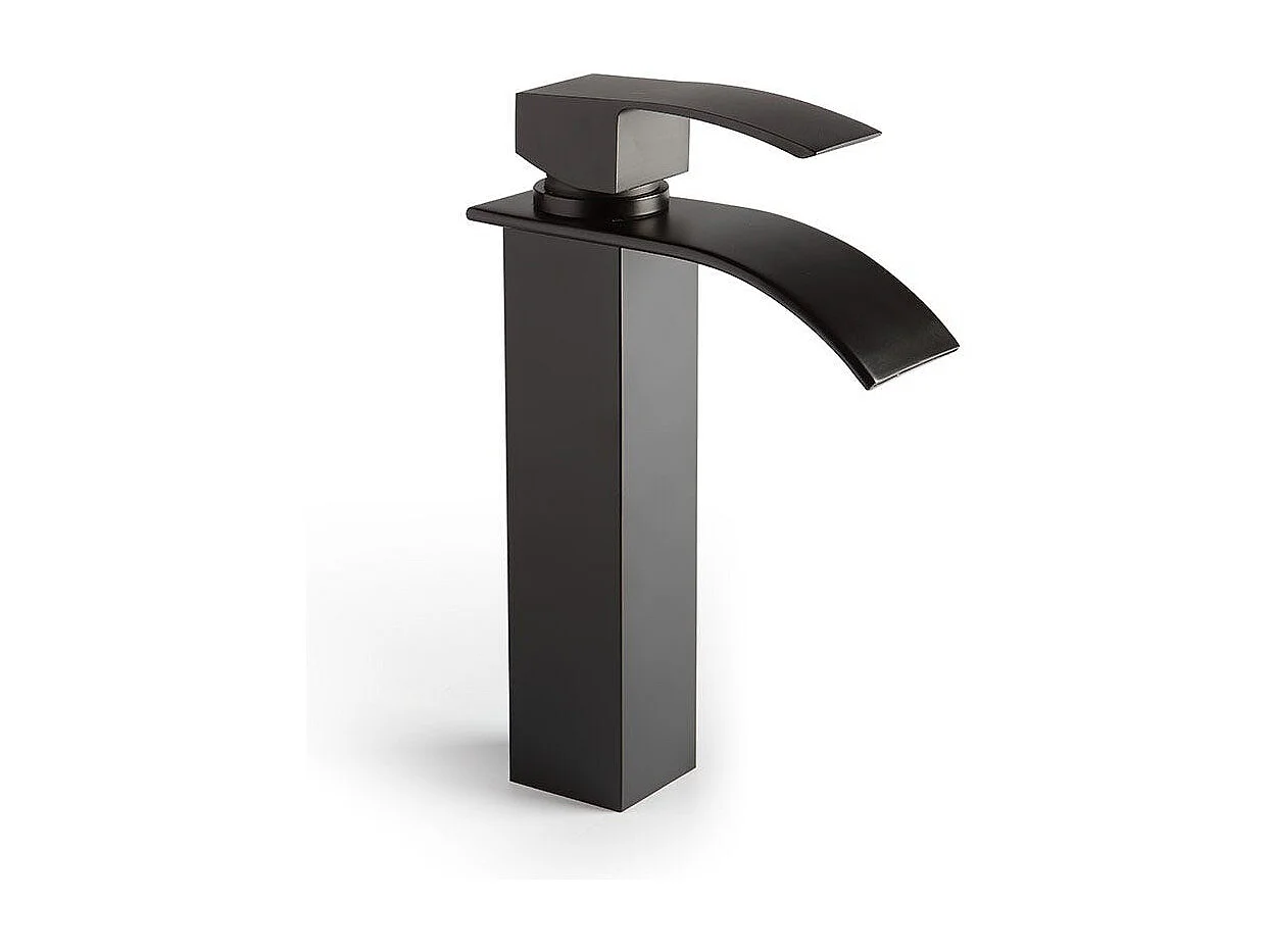 Robinet De Lavabo Haute Cascade Noir Mat | Nardis
