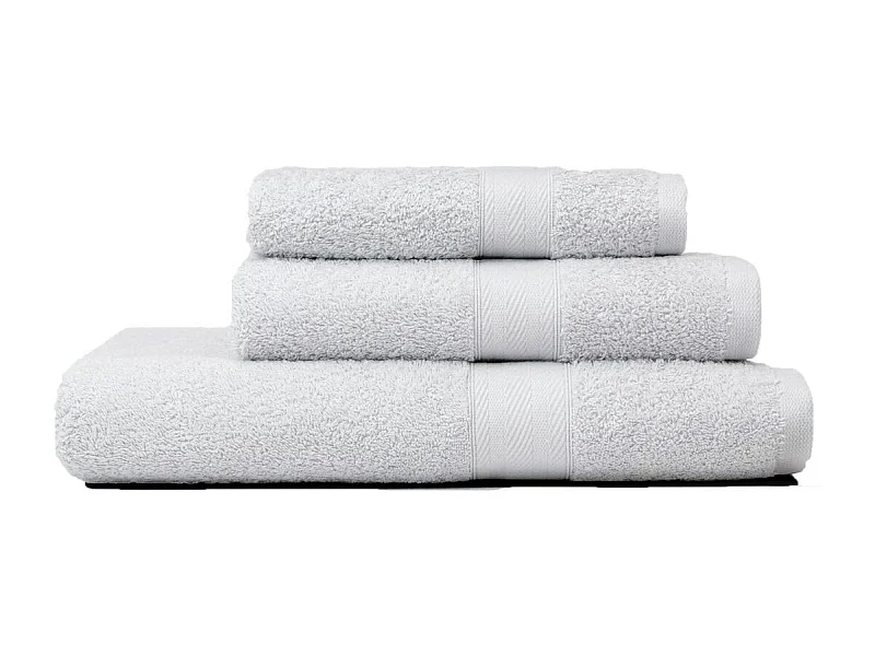 Lot De 3 Serviettes Éponge En Coton Couleur Perle | Teddy