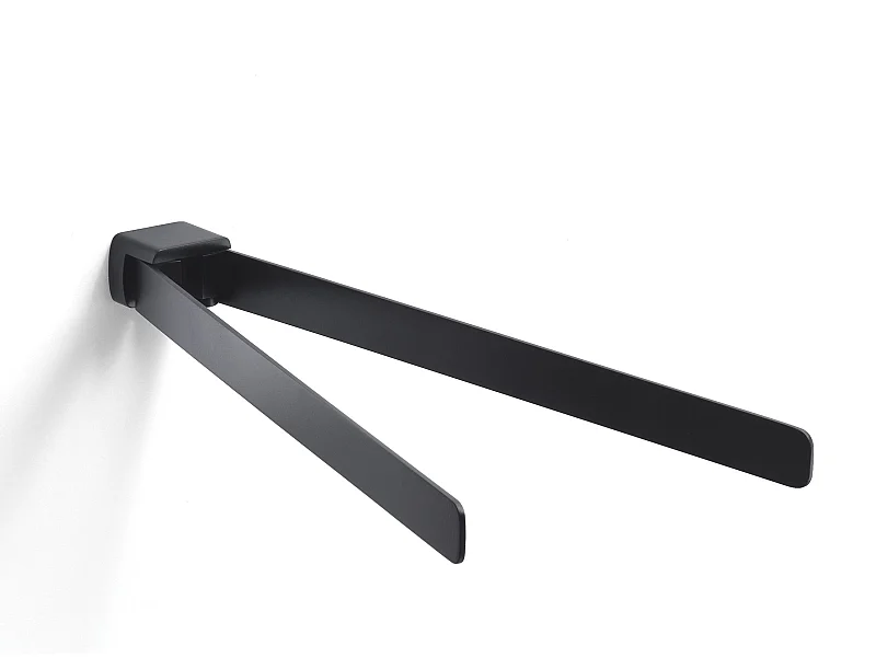 Porte-Serviettes Avec Deux Barres Articulés Cm 35 En Laiton Couleur Noir | Palazzo